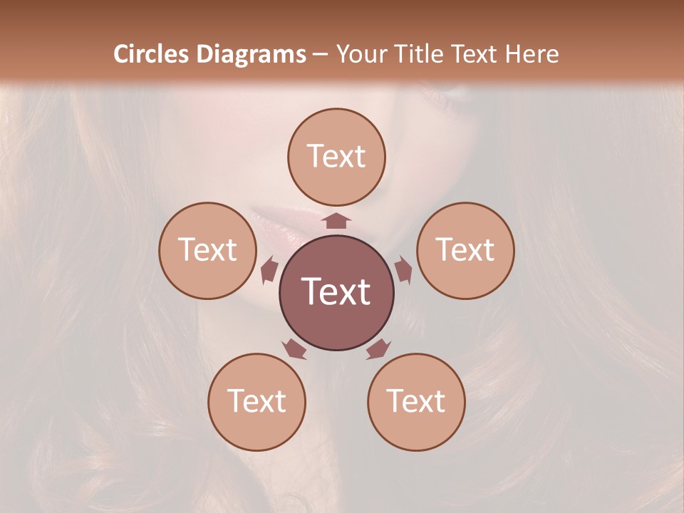 A Woman With Long Red Hair And Blue Eyes PowerPoint Template