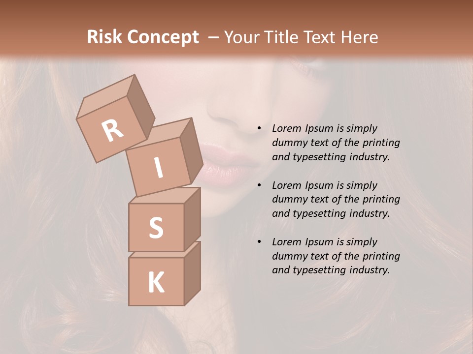 A Woman With Long Red Hair And Blue Eyes PowerPoint Template