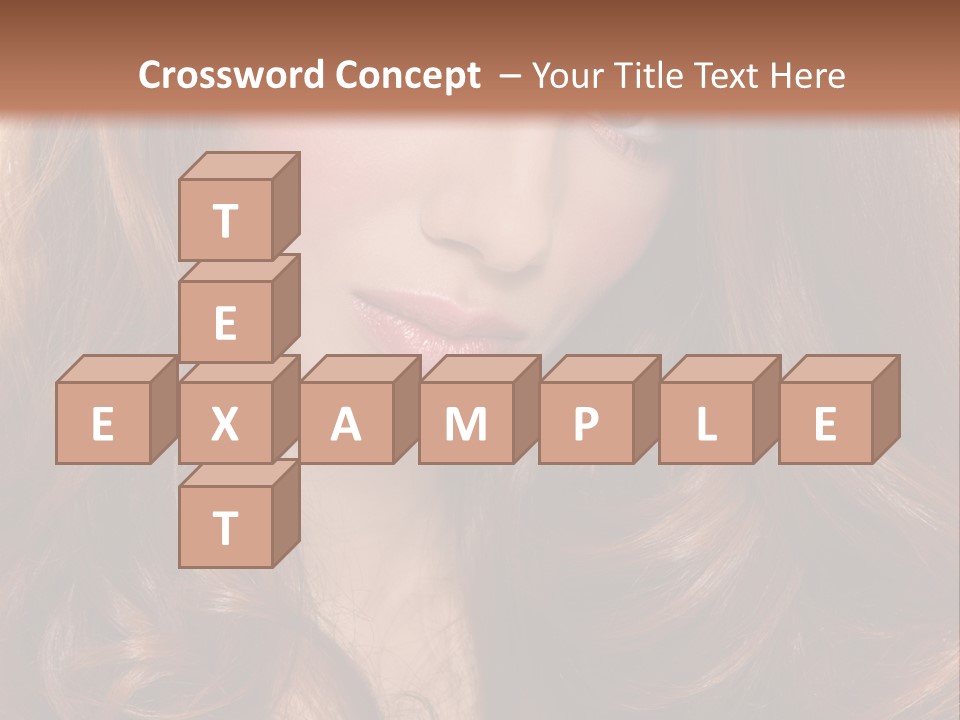 A Woman With Long Red Hair And Blue Eyes PowerPoint Template