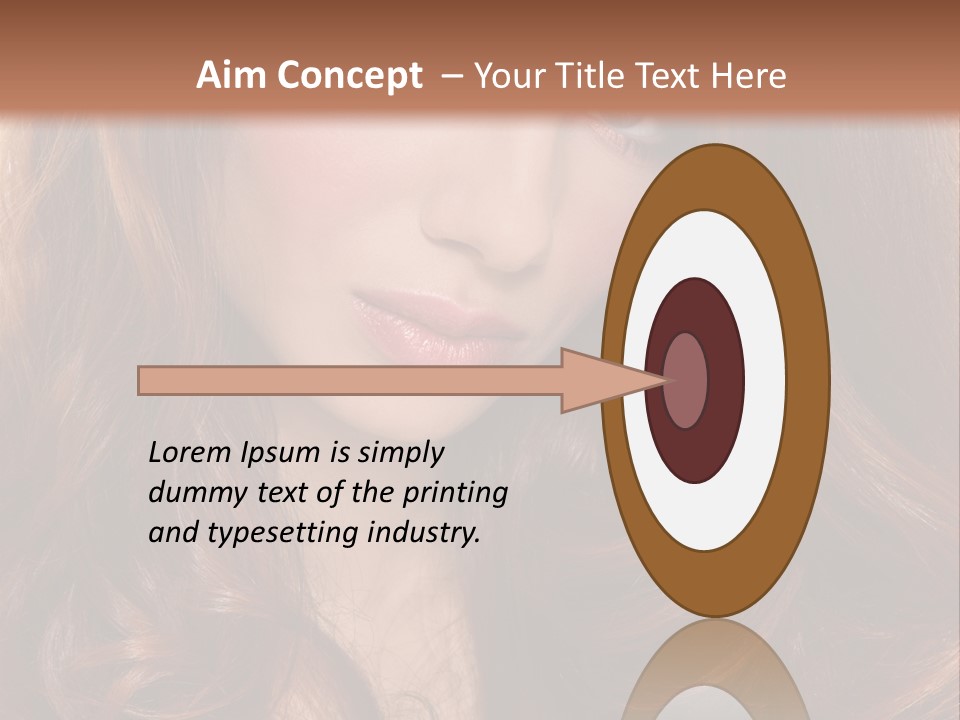 A Woman With Long Red Hair And Blue Eyes PowerPoint Template