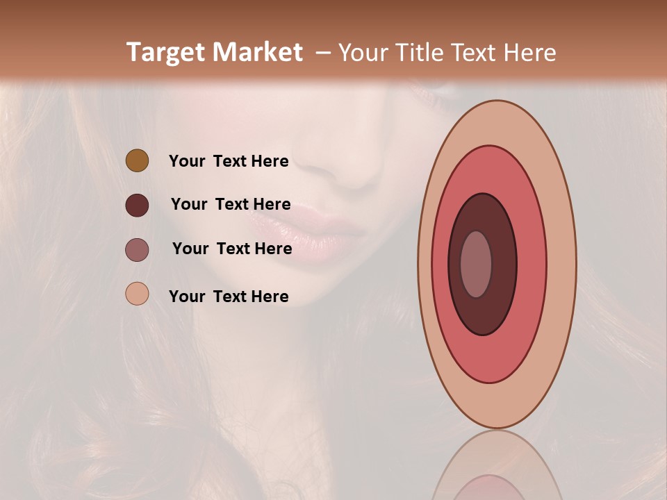 A Woman With Long Red Hair And Blue Eyes PowerPoint Template