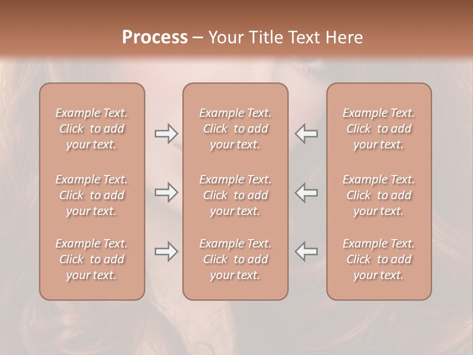 A Woman With Long Red Hair And Blue Eyes PowerPoint Template