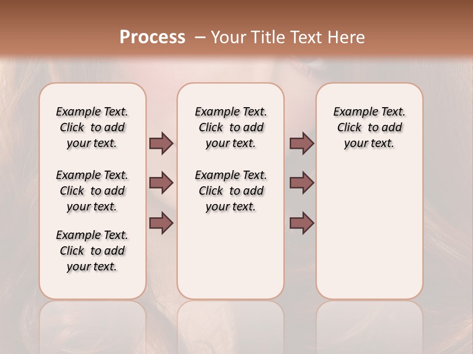 A Woman With Long Red Hair And Blue Eyes PowerPoint Template