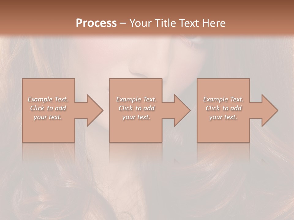 A Woman With Long Red Hair And Blue Eyes PowerPoint Template