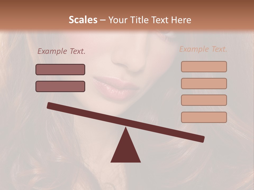 A Woman With Long Red Hair And Blue Eyes PowerPoint Template