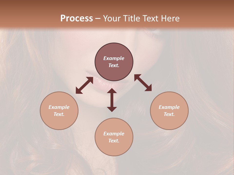 A Woman With Long Red Hair And Blue Eyes PowerPoint Template