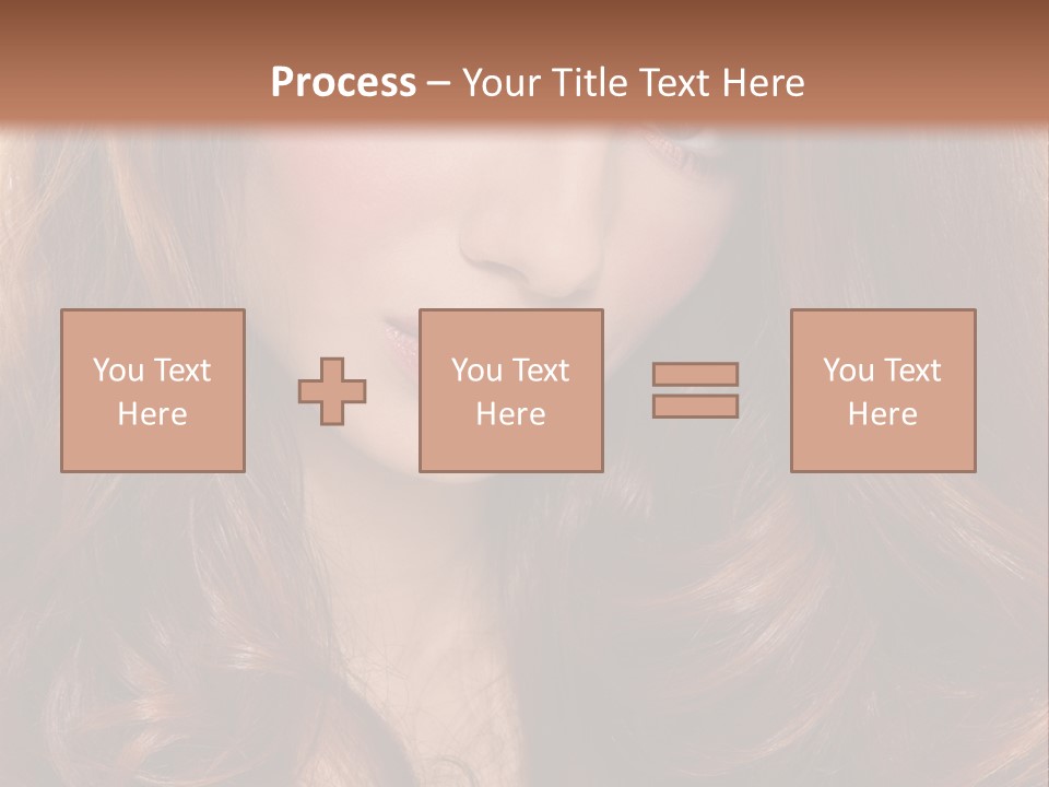 A Woman With Long Red Hair And Blue Eyes PowerPoint Template