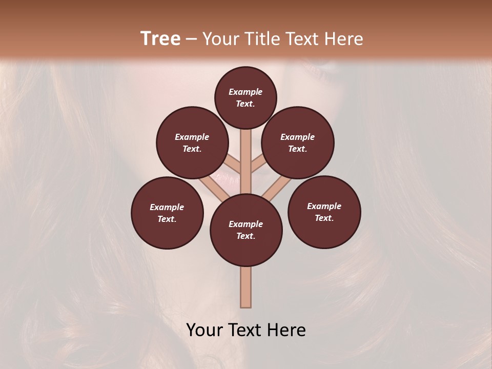 A Woman With Long Red Hair And Blue Eyes PowerPoint Template