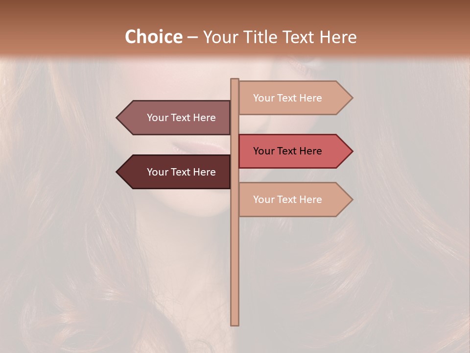 A Woman With Long Red Hair And Blue Eyes PowerPoint Template