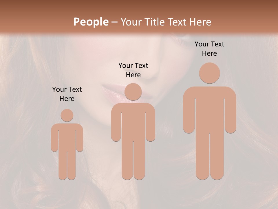 A Woman With Long Red Hair And Blue Eyes PowerPoint Template