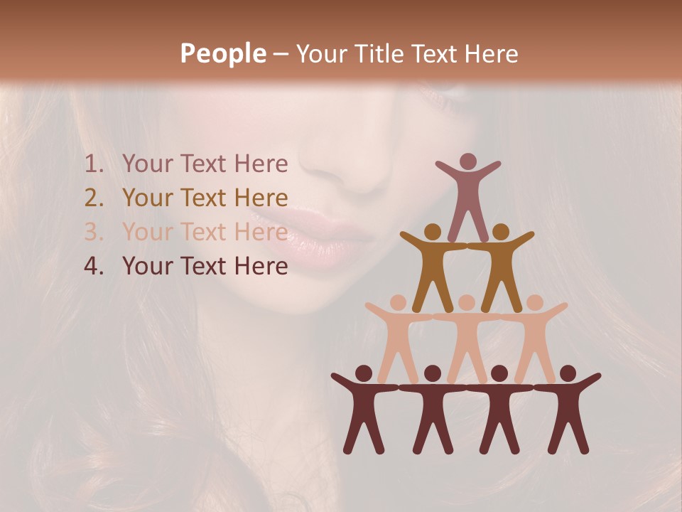 A Woman With Long Red Hair And Blue Eyes PowerPoint Template