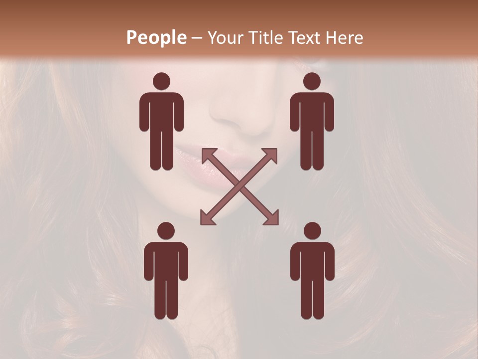 A Woman With Long Red Hair And Blue Eyes PowerPoint Template