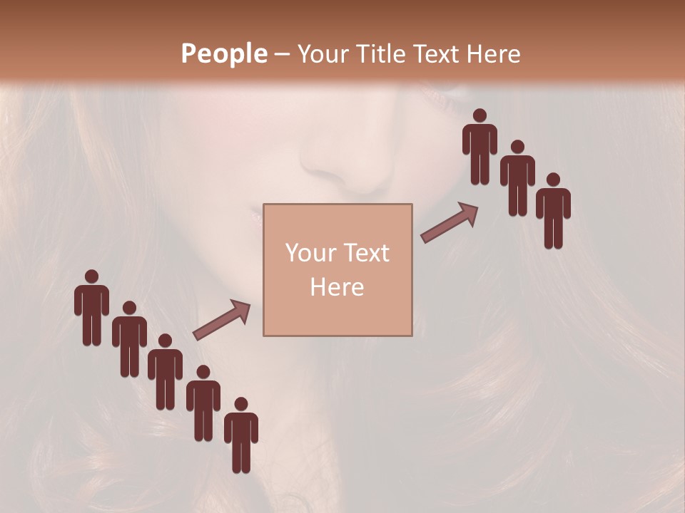 A Woman With Long Red Hair And Blue Eyes PowerPoint Template
