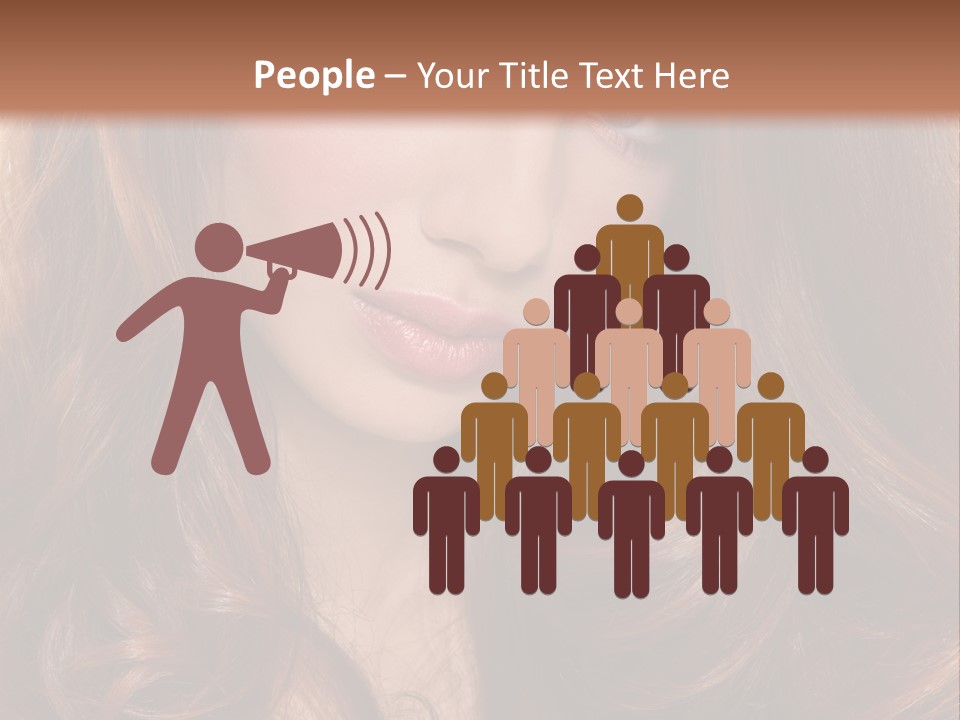 A Woman With Long Red Hair And Blue Eyes PowerPoint Template