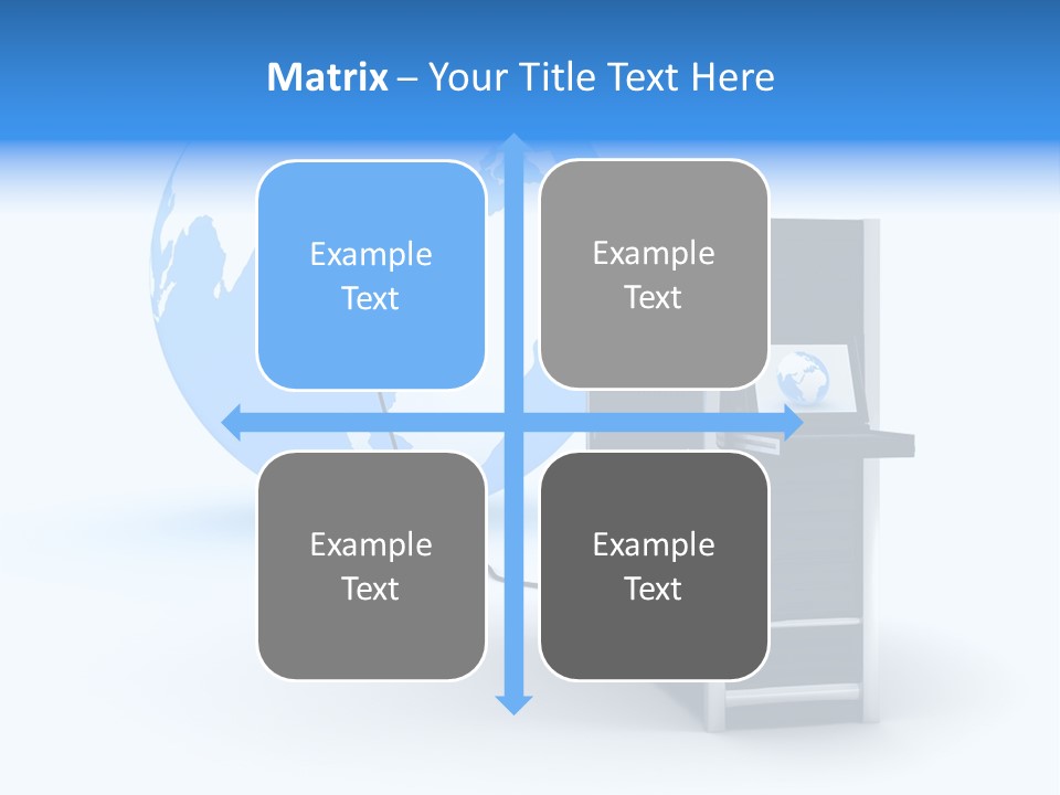Abstract Presentation Of The Server On Earth PowerPoint Template