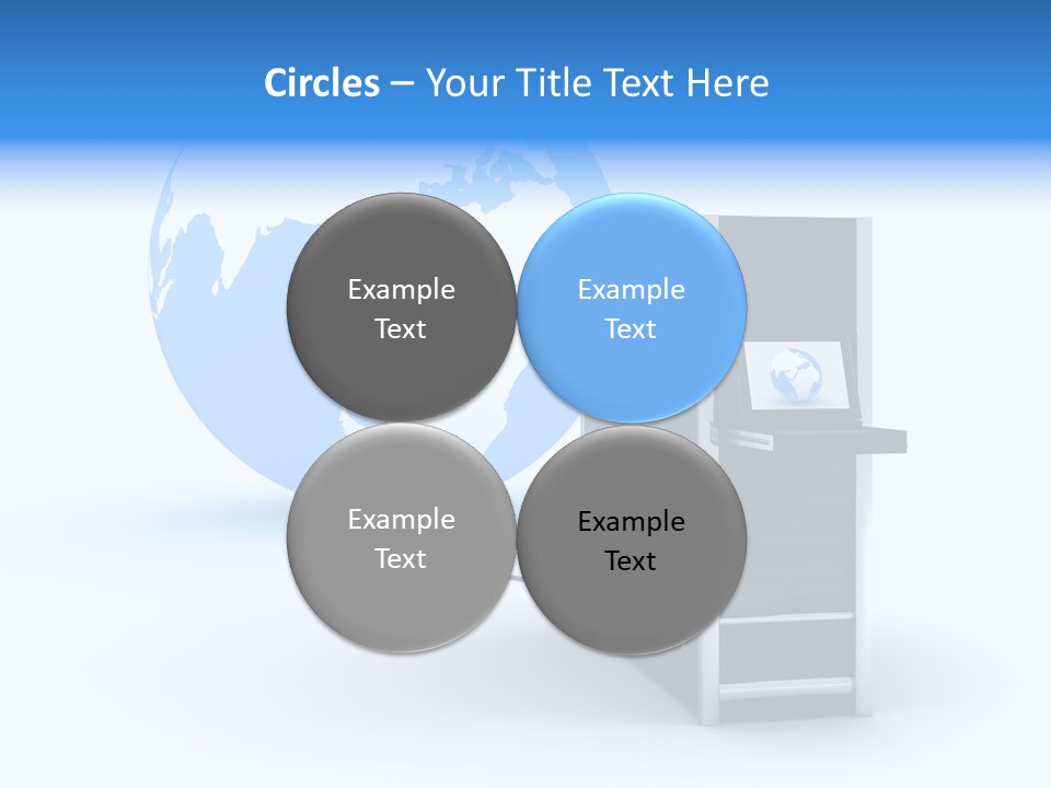 Abstract Presentation Of The Server On Earth PowerPoint Template