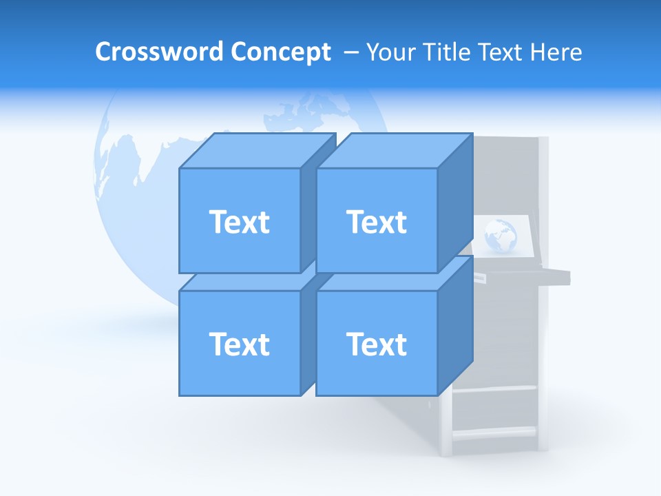 Abstract Presentation Of The Server On Earth PowerPoint Template