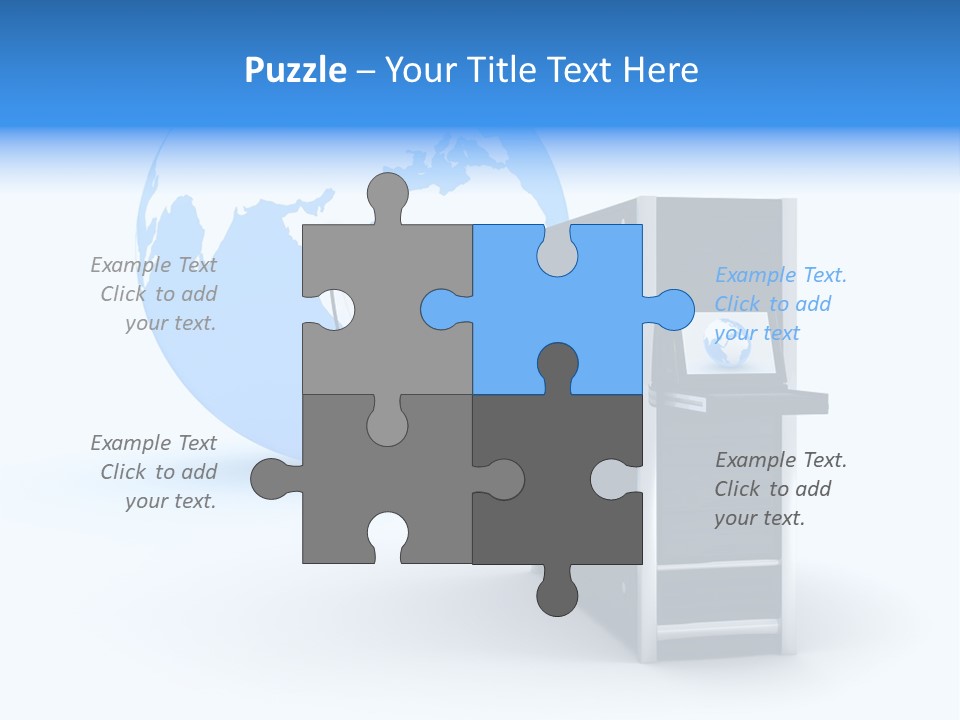 Abstract Presentation Of The Server On Earth PowerPoint Template