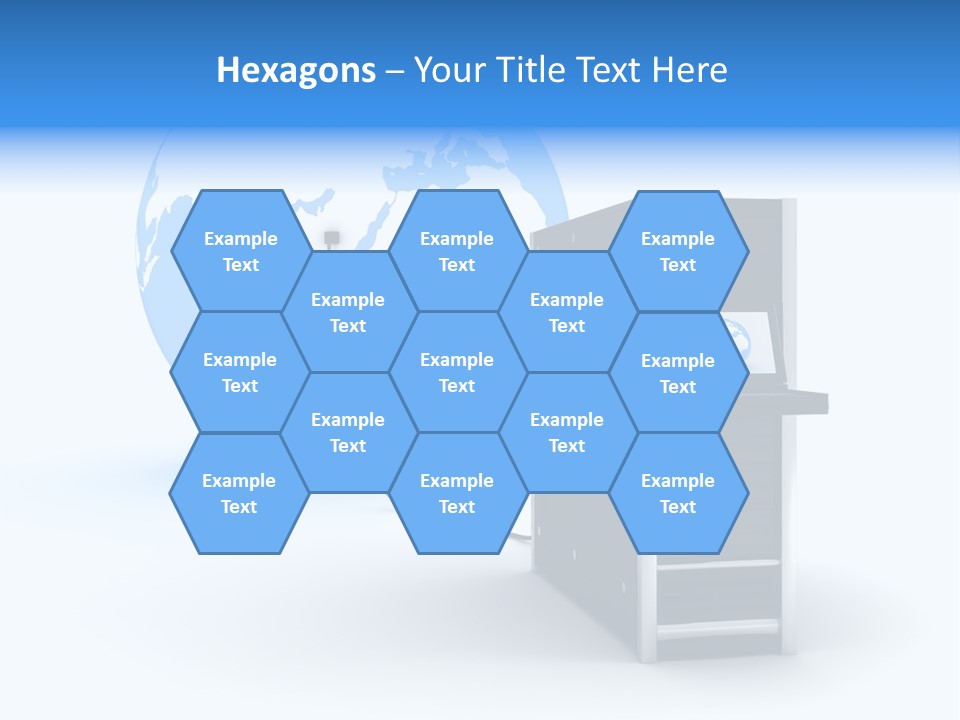 Abstract Presentation Of The Server On Earth PowerPoint Template