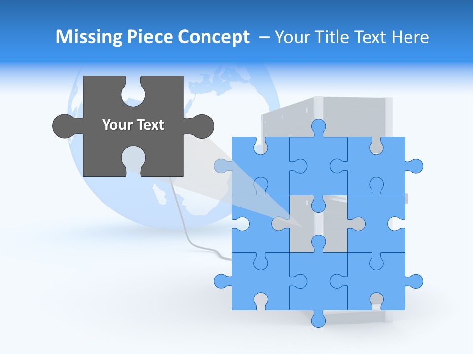 Abstract Presentation Of The Server On Earth PowerPoint Template