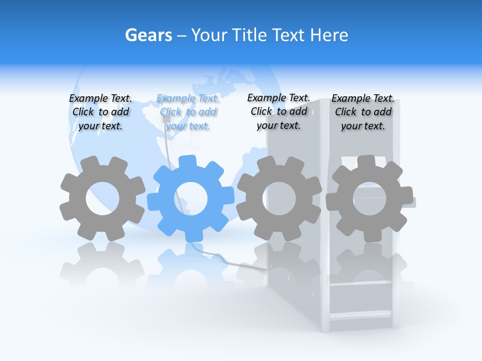 Abstract Presentation Of The Server On Earth PowerPoint Template