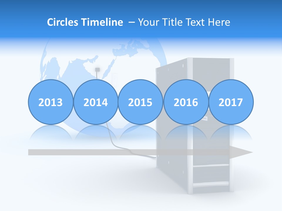 Abstract Presentation Of The Server On Earth PowerPoint Template