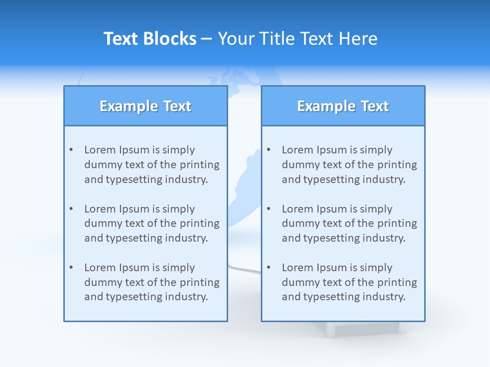 Abstract Presentation Of The Server On Earth PowerPoint Template