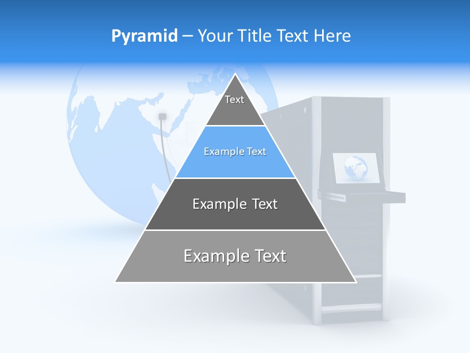 Abstract Presentation Of The Server On Earth PowerPoint Template