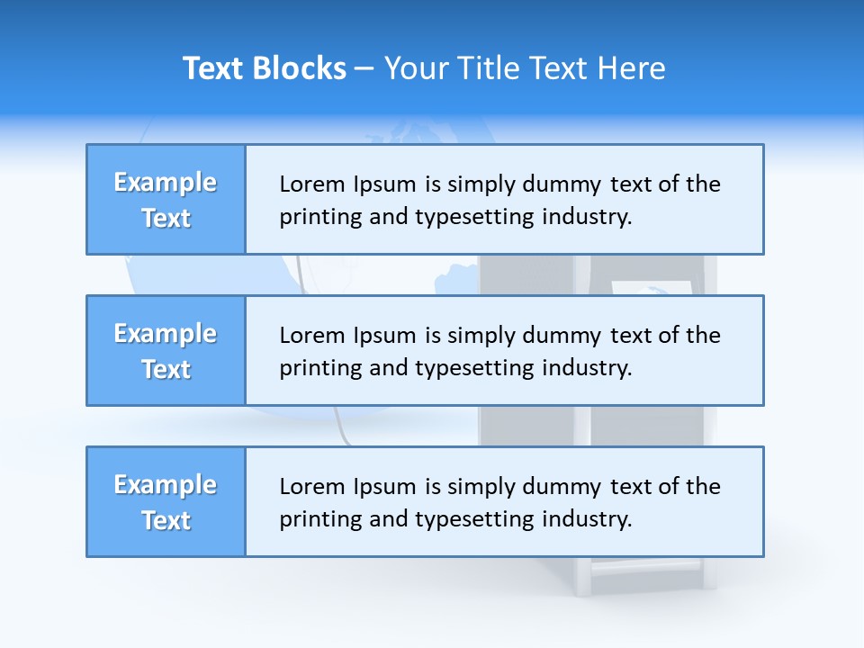 Abstract Presentation Of The Server On Earth PowerPoint Template
