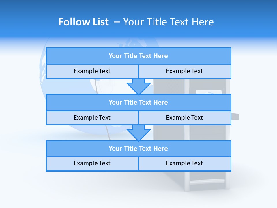 Abstract Presentation Of The Server On Earth PowerPoint Template