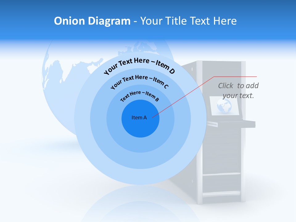 Abstract Presentation Of The Server On Earth PowerPoint Template