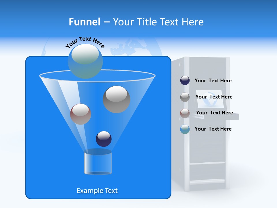 Abstract Presentation Of The Server On Earth PowerPoint Template