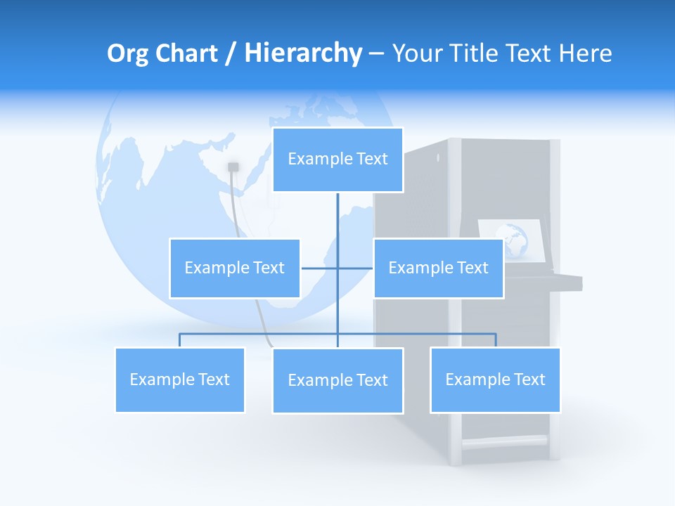 Abstract Presentation Of The Server On Earth PowerPoint Template