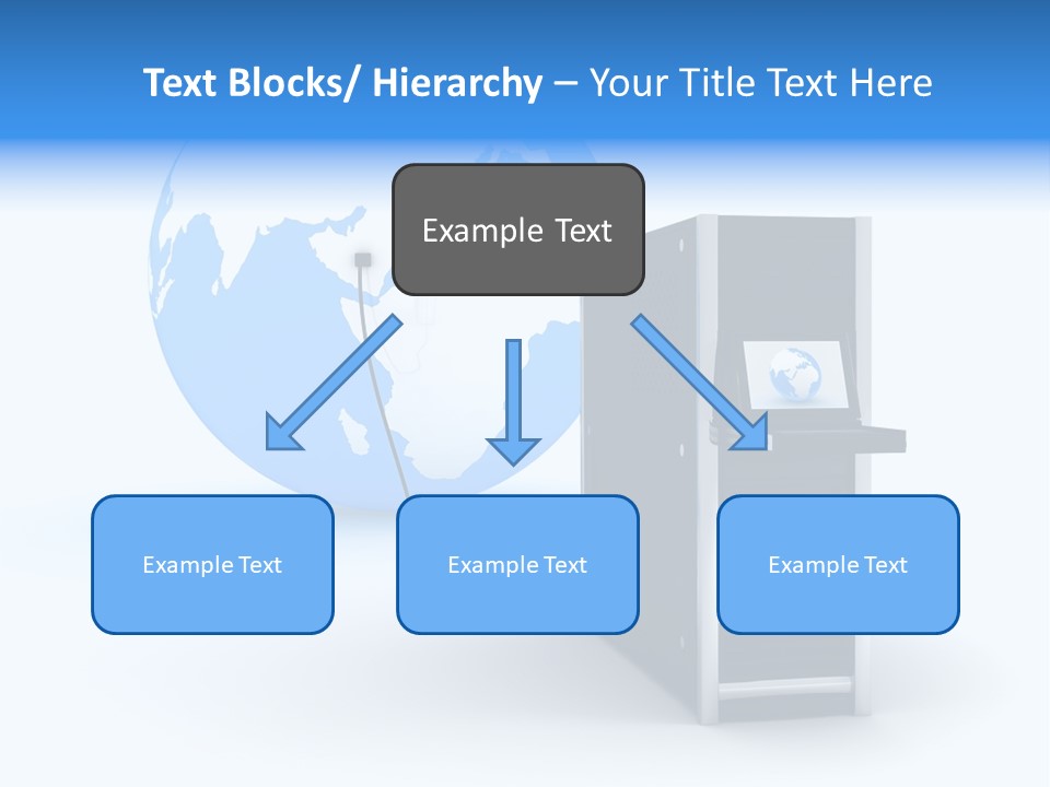 Abstract Presentation Of The Server On Earth PowerPoint Template