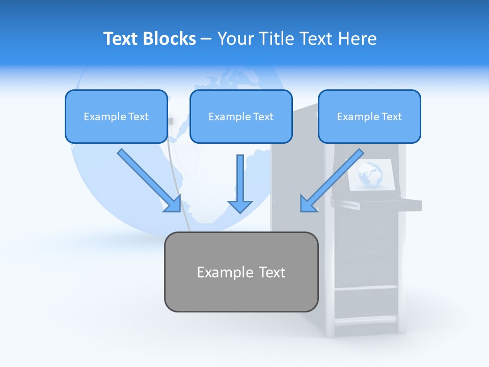 Abstract Presentation Of The Server On Earth PowerPoint Template