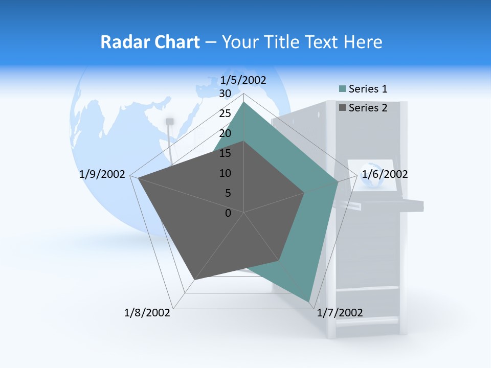 Abstract Presentation Of The Server On Earth PowerPoint Template