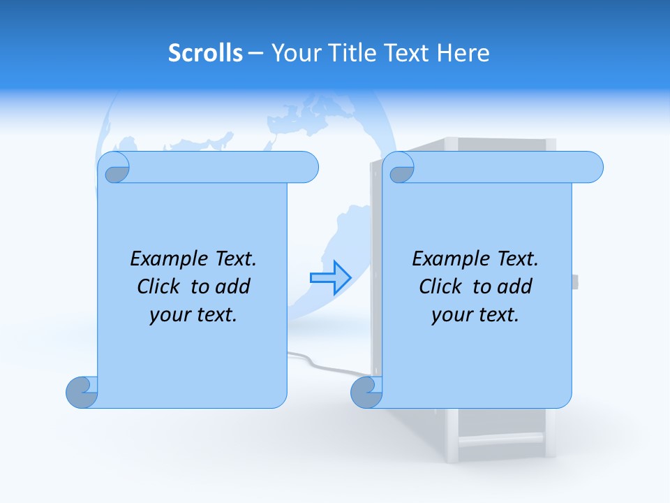 Abstract Presentation Of The Server On Earth PowerPoint Template