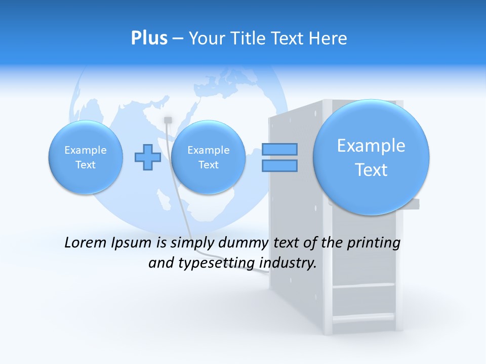 Abstract Presentation Of The Server On Earth PowerPoint Template