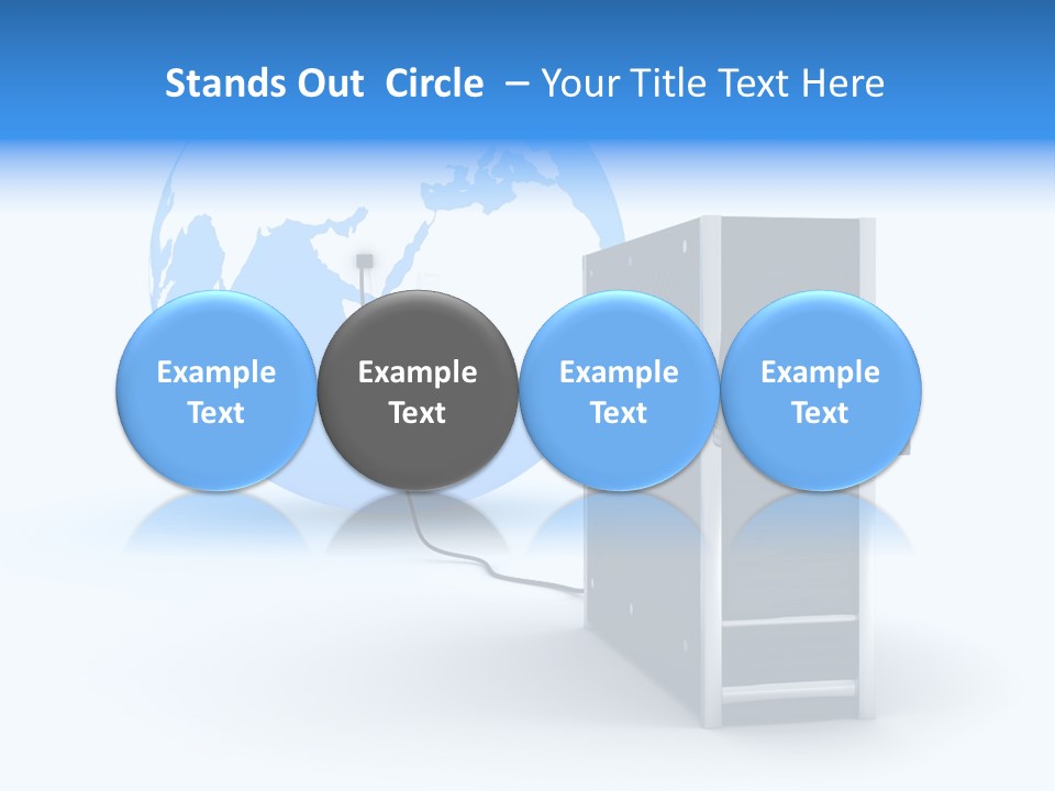 Abstract Presentation Of The Server On Earth PowerPoint Template