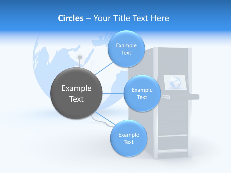 Abstract Presentation Of The Server On Earth PowerPoint Template