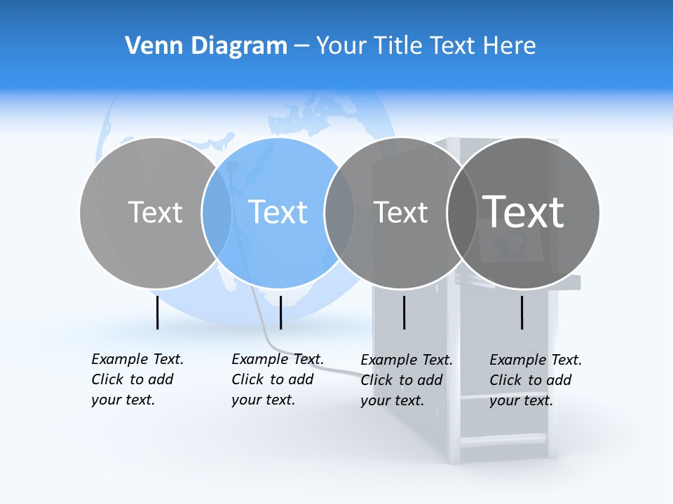 Abstract Presentation Of The Server On Earth PowerPoint Template