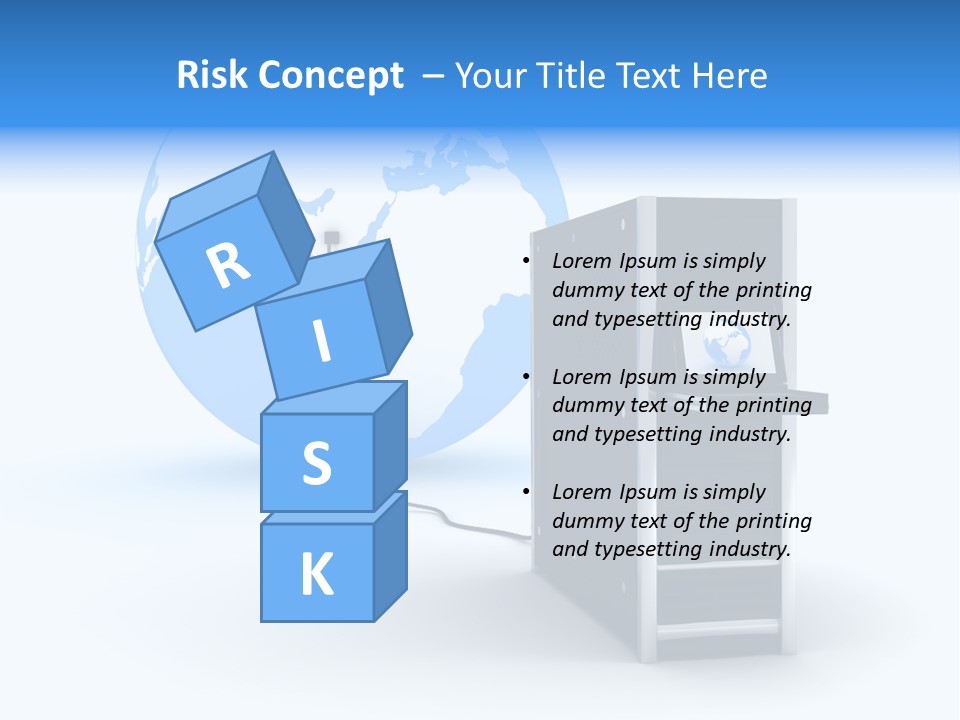 Abstract Presentation Of The Server On Earth PowerPoint Template