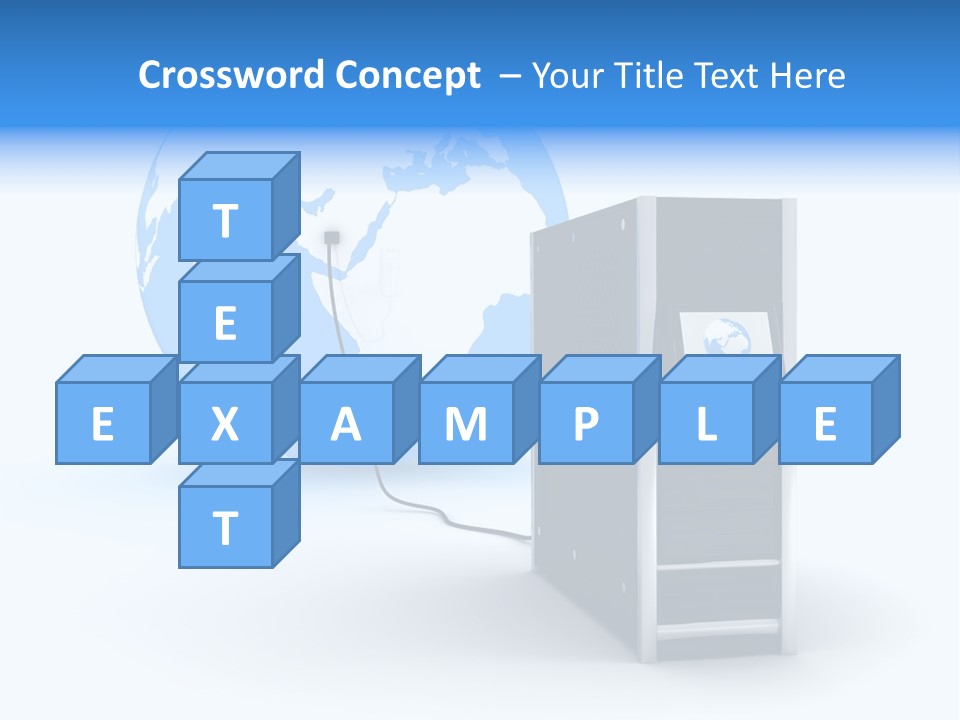 Abstract Presentation Of The Server On Earth PowerPoint Template