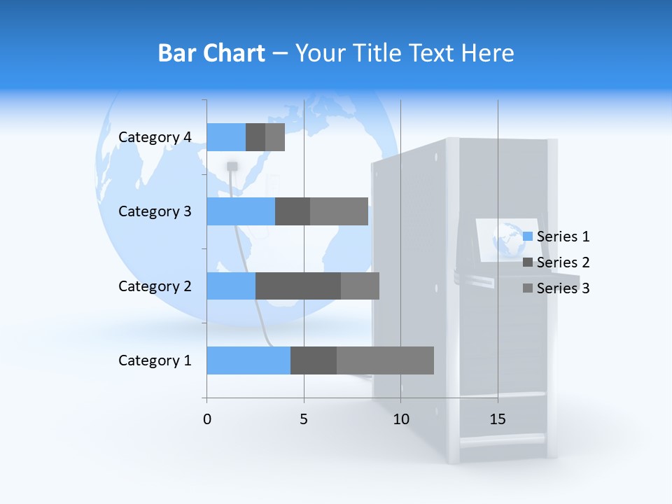Abstract Presentation Of The Server On Earth PowerPoint Template