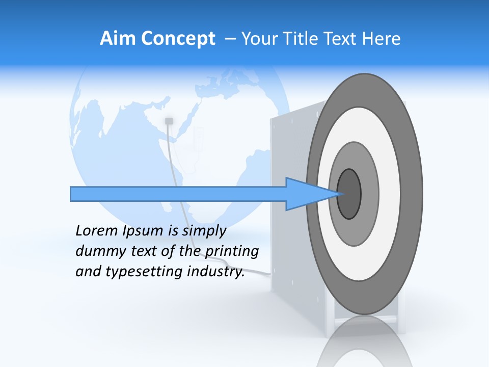 Abstract Presentation Of The Server On Earth PowerPoint Template