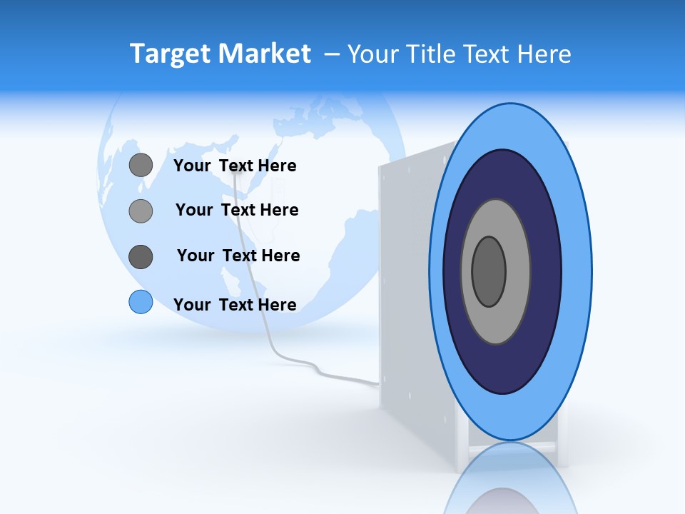 Abstract Presentation Of The Server On Earth PowerPoint Template