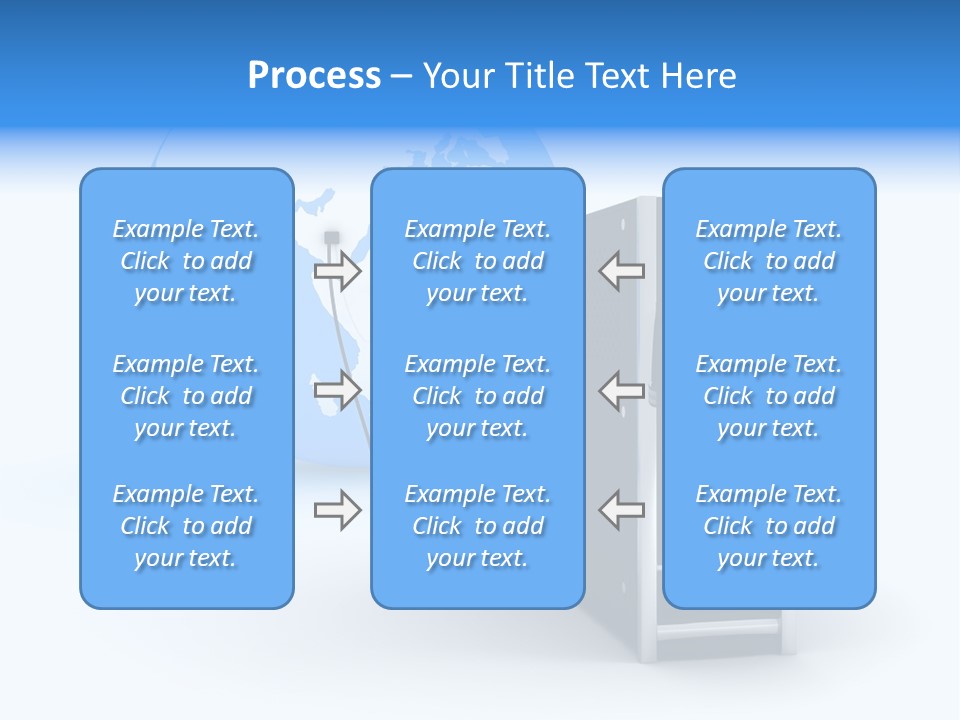 Abstract Presentation Of The Server On Earth PowerPoint Template