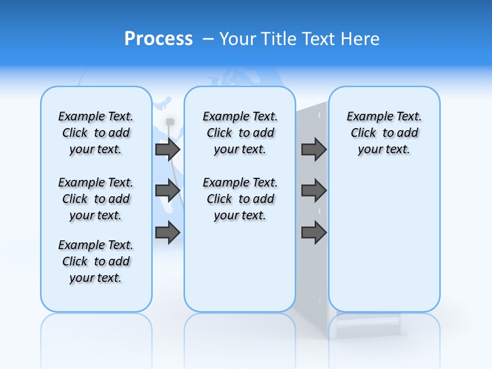 Abstract Presentation Of The Server On Earth PowerPoint Template