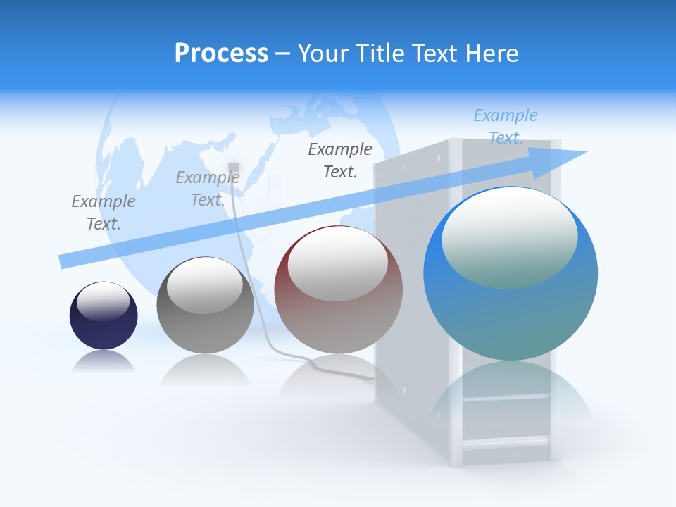 Abstract Presentation Of The Server On Earth PowerPoint Template