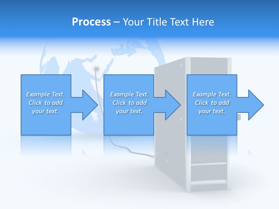 Abstract Presentation Of The Server On Earth PowerPoint Template